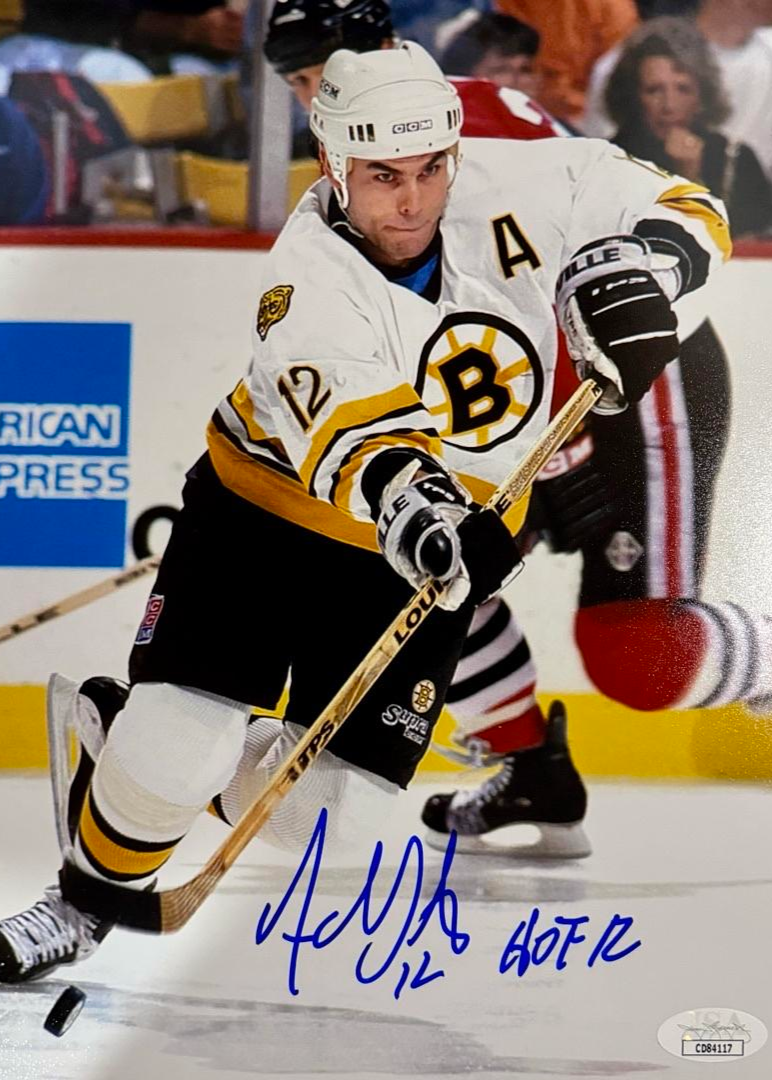 Adam Oates Signed 8x10 Photo Boston Bruins w/ HOF 12 Inscription - JSA COA